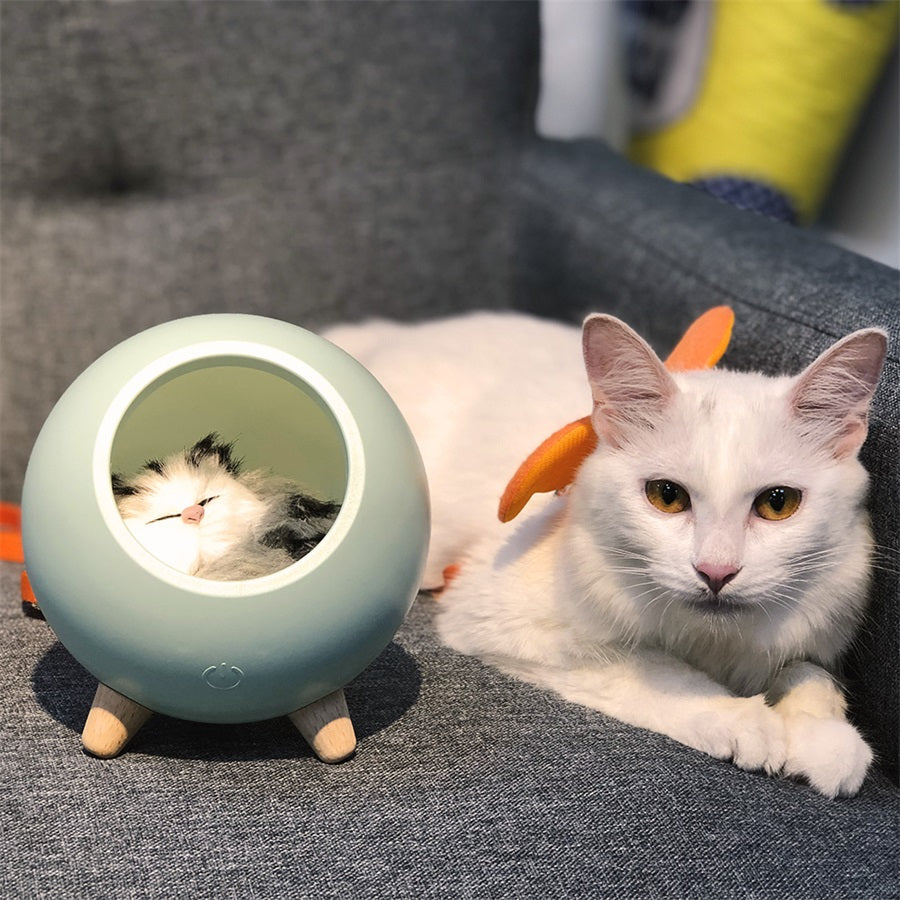 LED Cat Light USB Touch Night Llight Bionic Cat Stepless Dimming Atmosphere Night Light Room Decoration Lamp Holiday Gift-Tay's Goodies
