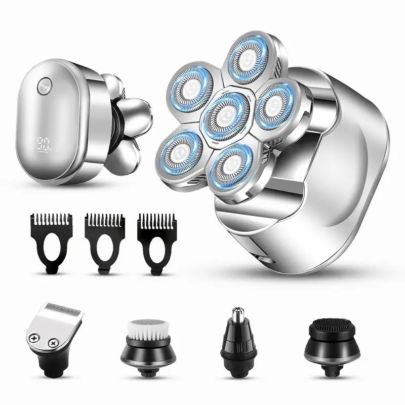 5-in-1 Electric Razor for Bald Men with LED Display-Tay's Goodies