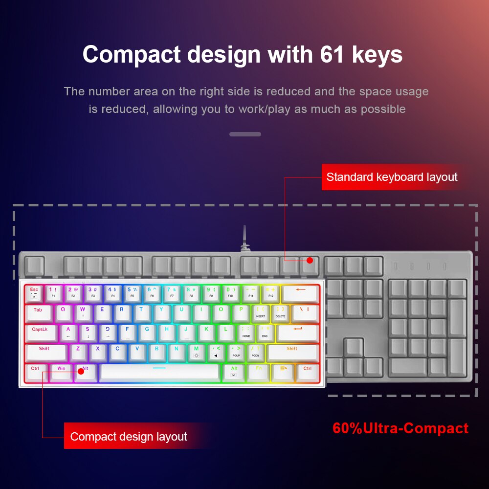 Mini Mechanical Gaming Wired Keyboard-Tay's Goodies