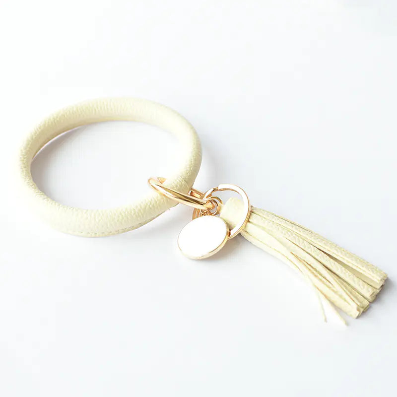 Pure Leather Tassel Pendant Bracelet-Tay's Goodies