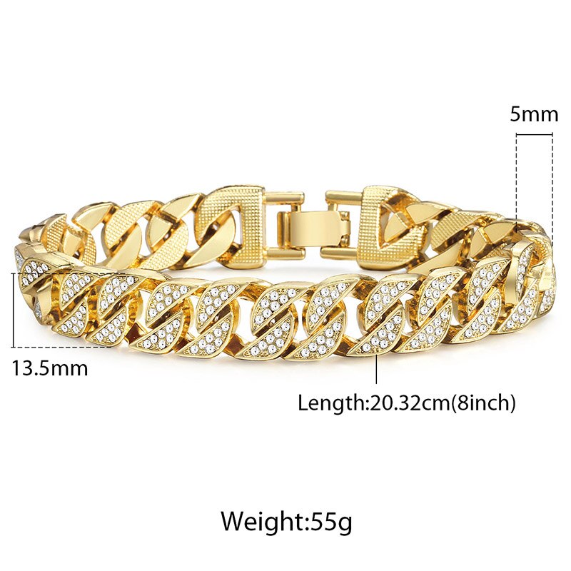 Miami Gold Curb Cuban Bracelet-Tay's Goodies