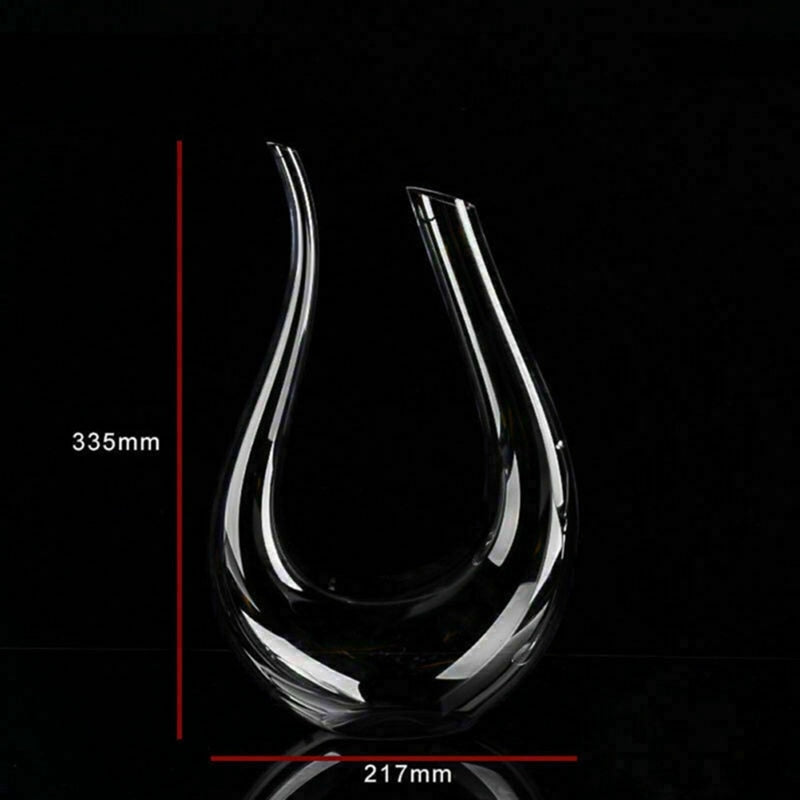 Crystal U-shaped 1500ml Wine Decanter-Tay's Goodies