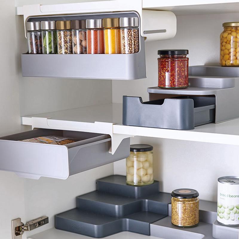Kitchen Self-Adhesive Wall-Mounted Spice Organizer-Tay's Goodies