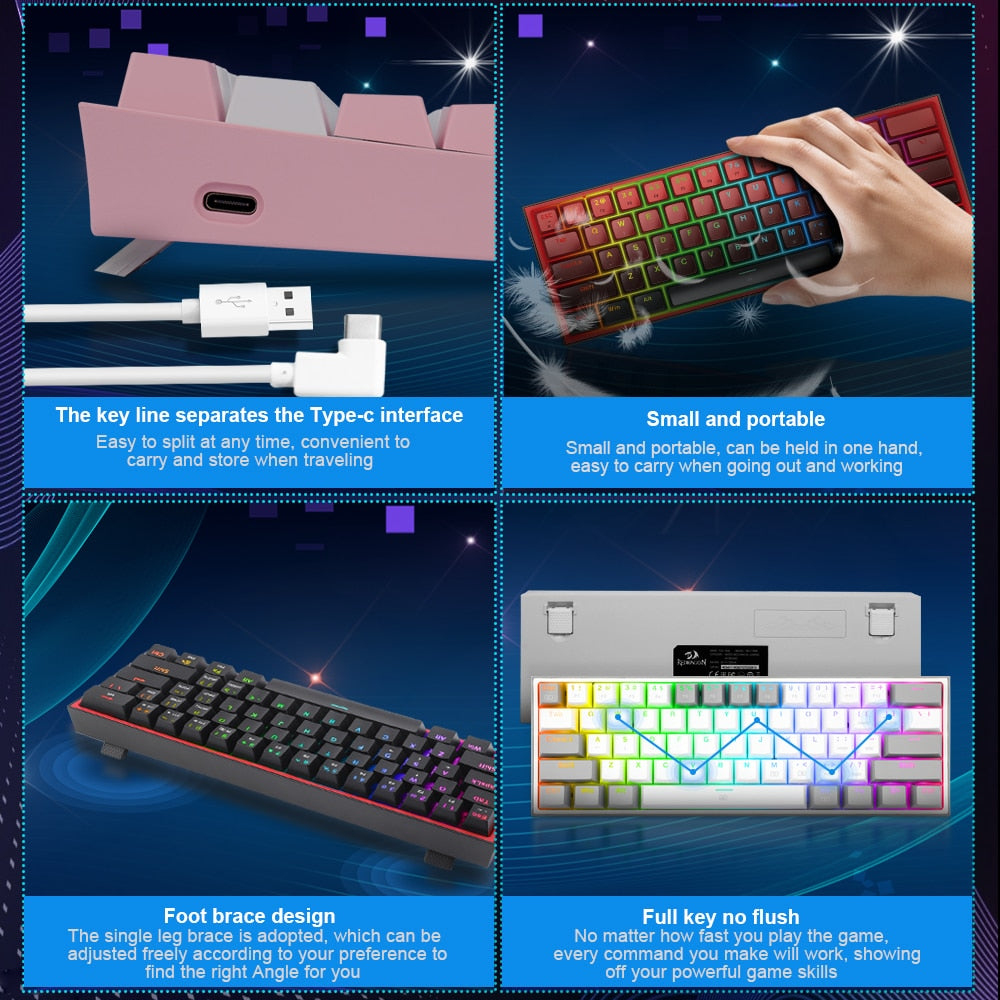 Mini Mechanical Gaming Wired Keyboard-Tay's Goodies