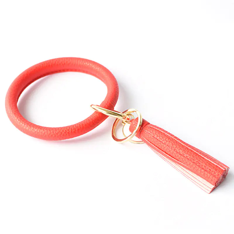 Pure Leather Tassel Pendant Bracelet-Tay's Goodies