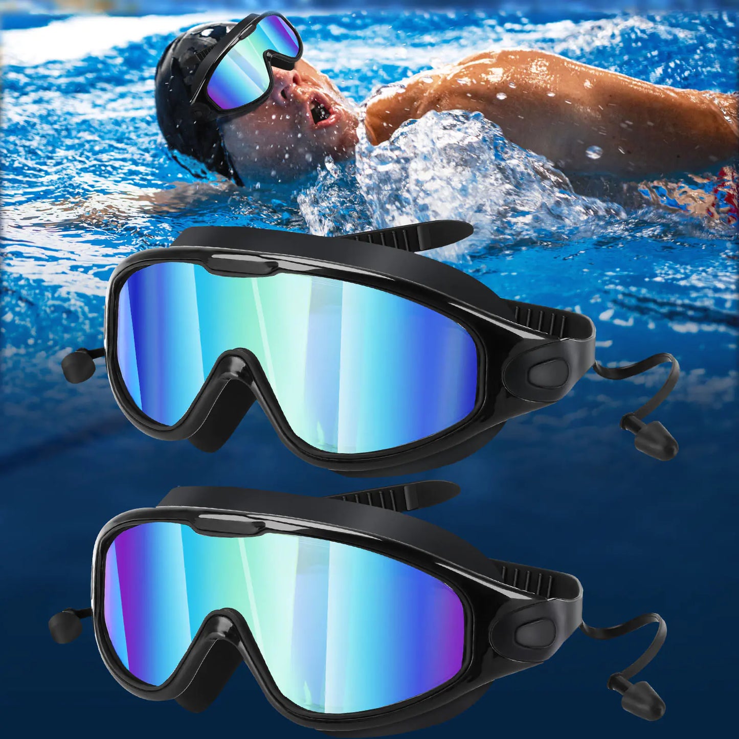 2-Pack Swimming Goggles Set-Tay's Goodies