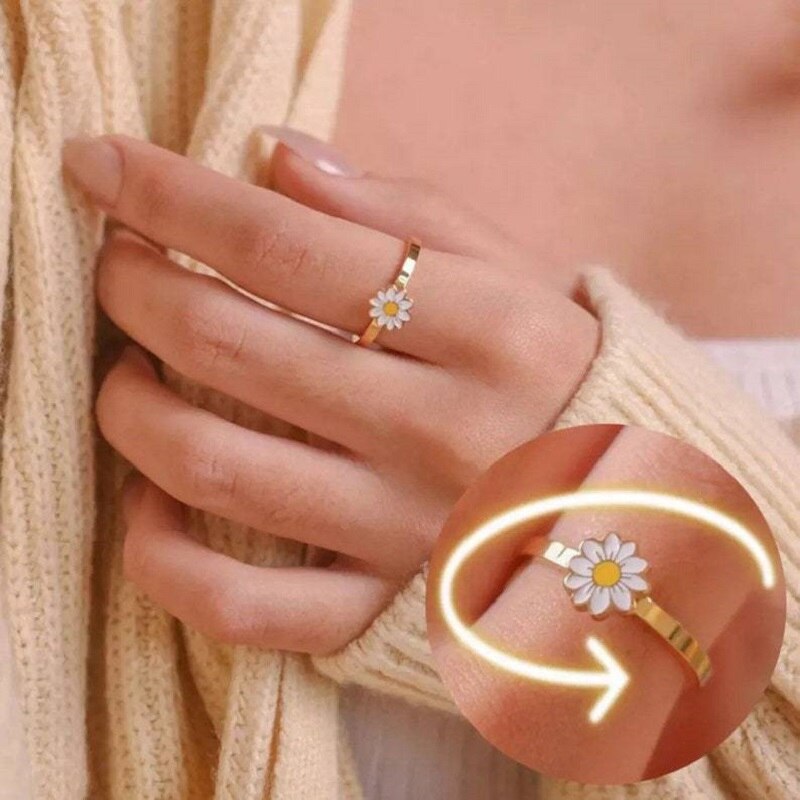 Fidget Spinner Rotatable Ring For Women-Tay's Goodies