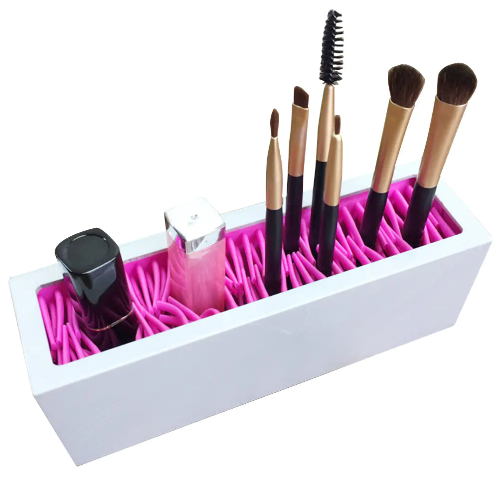 Silicone Makeup Brush Organizer and Desk Storage Box-Tay's Goodies