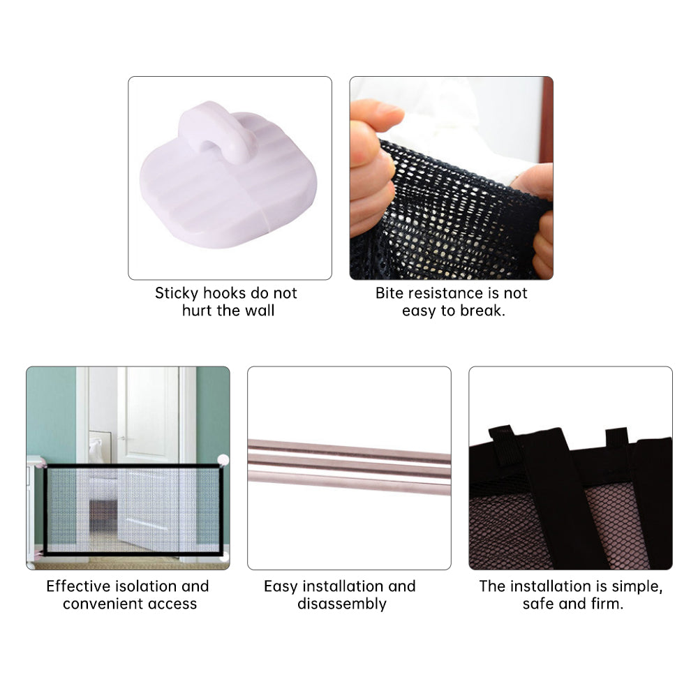 Black Foldable Protection Pet Safety Gate-Tay's Goodies