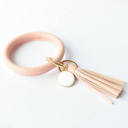 Pure Leather Tassel Pendant Bracelet-Tay's Goodies