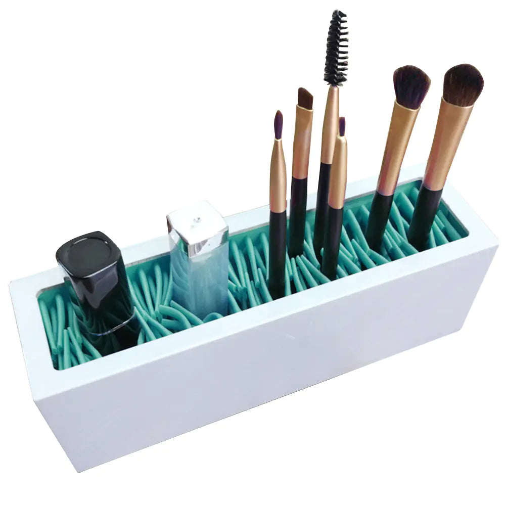Silicone Makeup Brush Organizer and Desk Storage Box-Tay's Goodies