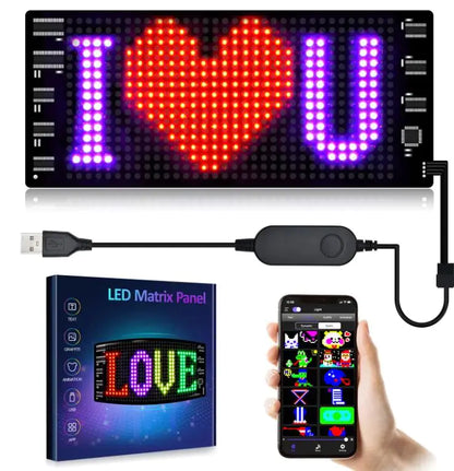 Programmable Car LED Sign LED Full-color Advertising Screen Ultra-thin Display Screen Custom Text Pattern Animation Display Car-Tay's Goodies