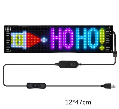 Programmable Car LED Sign LED Full-color Advertising Screen Ultra-thin Display Screen Custom Text Pattern Animation Display Car-Tay's Goodies