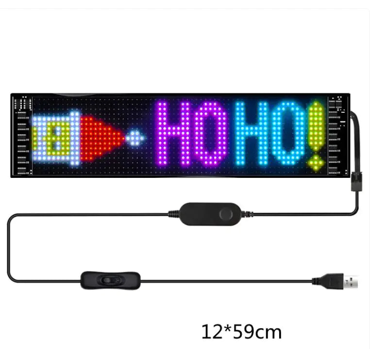 Programmable Car LED Sign LED Full-color Advertising Screen Ultra-thin Display Screen Custom Text Pattern Animation Display Car-Tay's Goodies