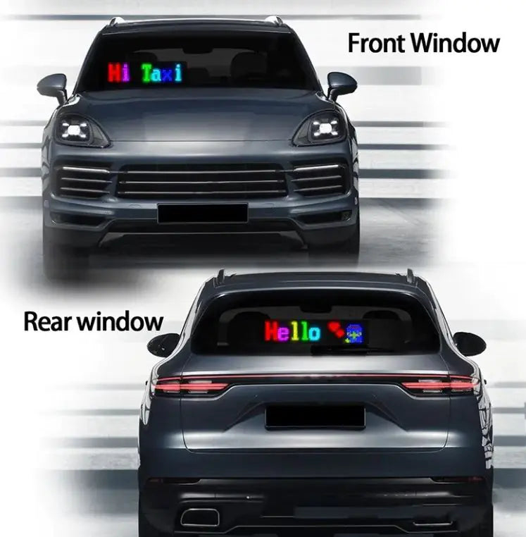 Programmable Car LED Sign LED Full-color Advertising Screen Ultra-thin Display Screen Custom Text Pattern Animation Display Car-Tay's Goodies