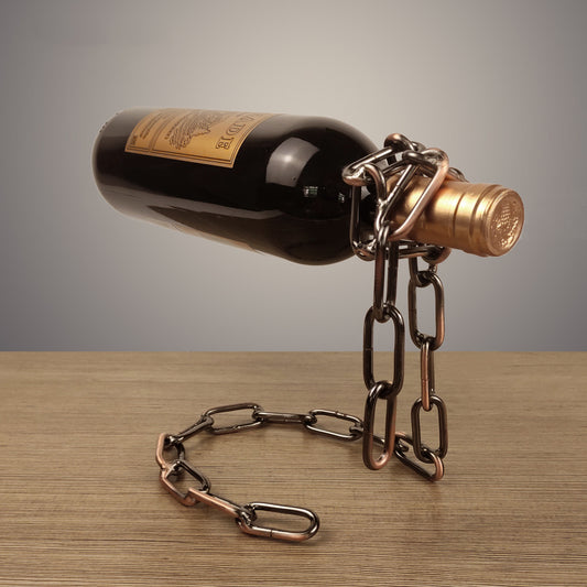 Magic Iron Chain Wine Bottle Holder-Tay's Goodies