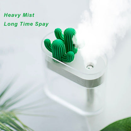 160ML Ultrasonic Air Humidifier Clear Cactus Color Light USB Essential Oil Diffuser Car Purifier Aroma Diffusor Anion Mist Maker-Tay's Goodies