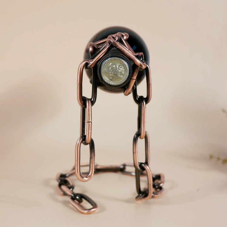 Magic Iron Chain Wine Bottle Holder-Tay's Goodies