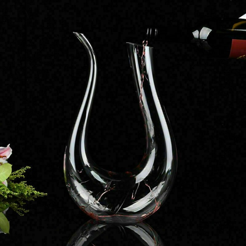 Crystal U-shaped 1500ml Wine Decanter-Tay's Goodies