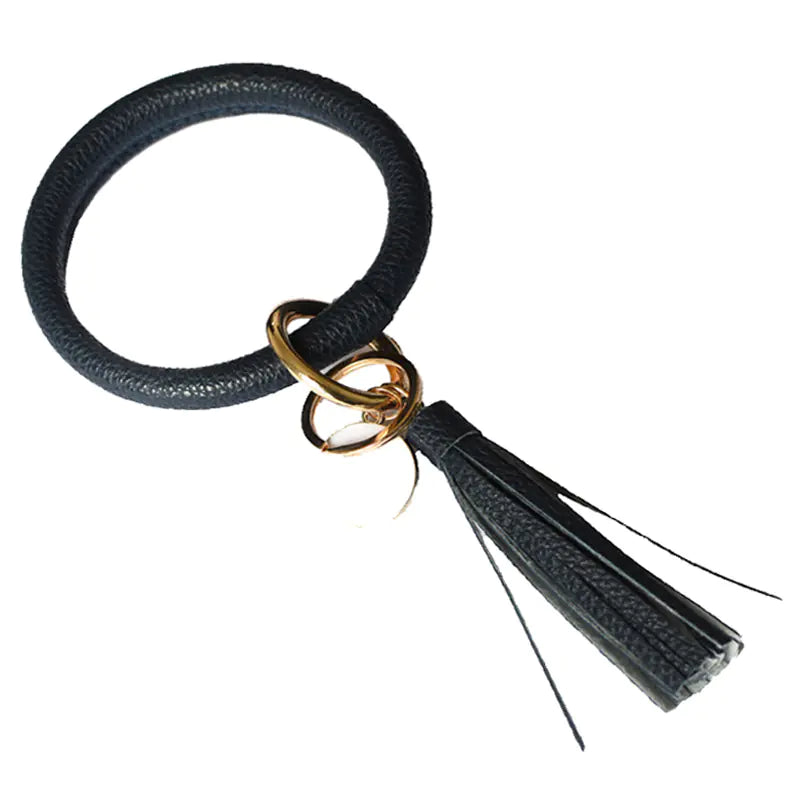 Pure Leather Tassel Pendant Bracelet-Tay's Goodies