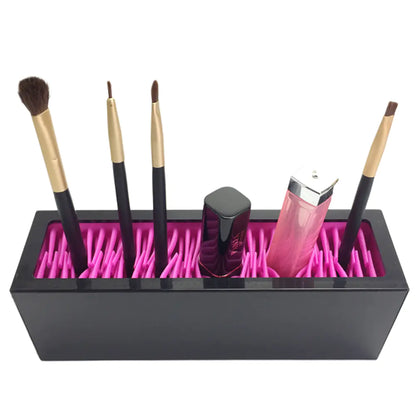 Silicone Makeup Brush Organizer and Desk Storage Box-Tay's Goodies