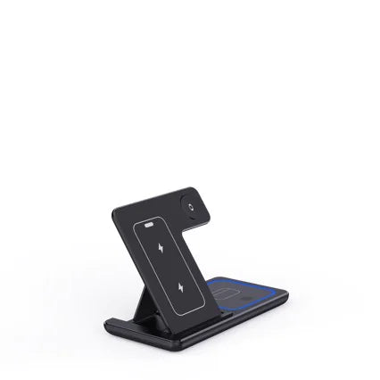 3 In 1 LED Fast Wireless Charger Stand Foldable Charging Station-Tay's Goodies