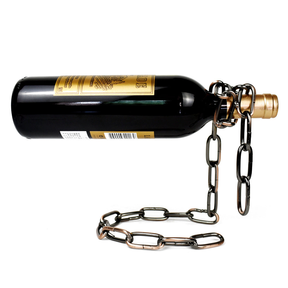 Magic Iron Chain Wine Bottle Holder-Tay's Goodies