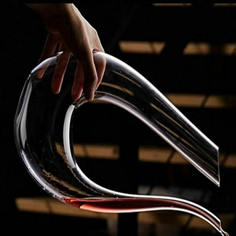 Crystal U-shaped 1500ml Wine Decanter-Tay's Goodies