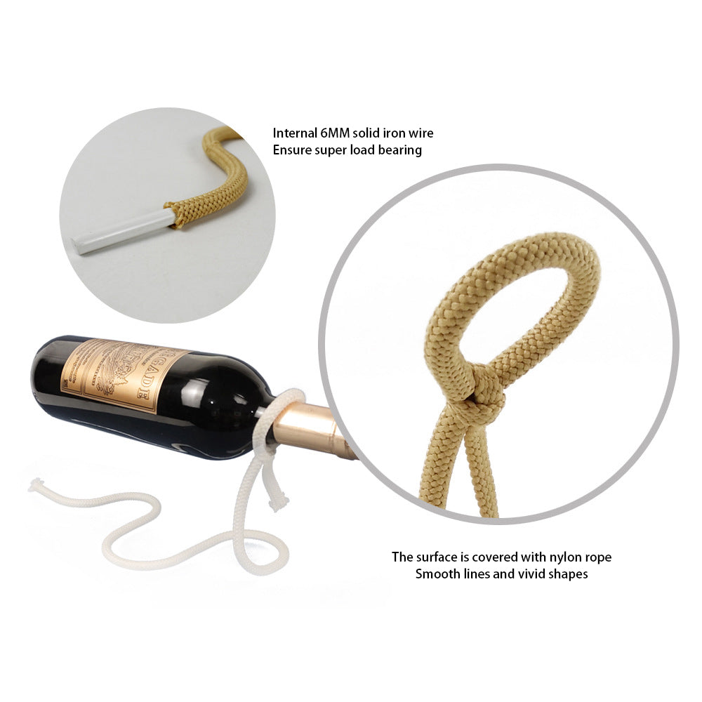 Suspended Rope Wine Bottle-Tay's Goodies