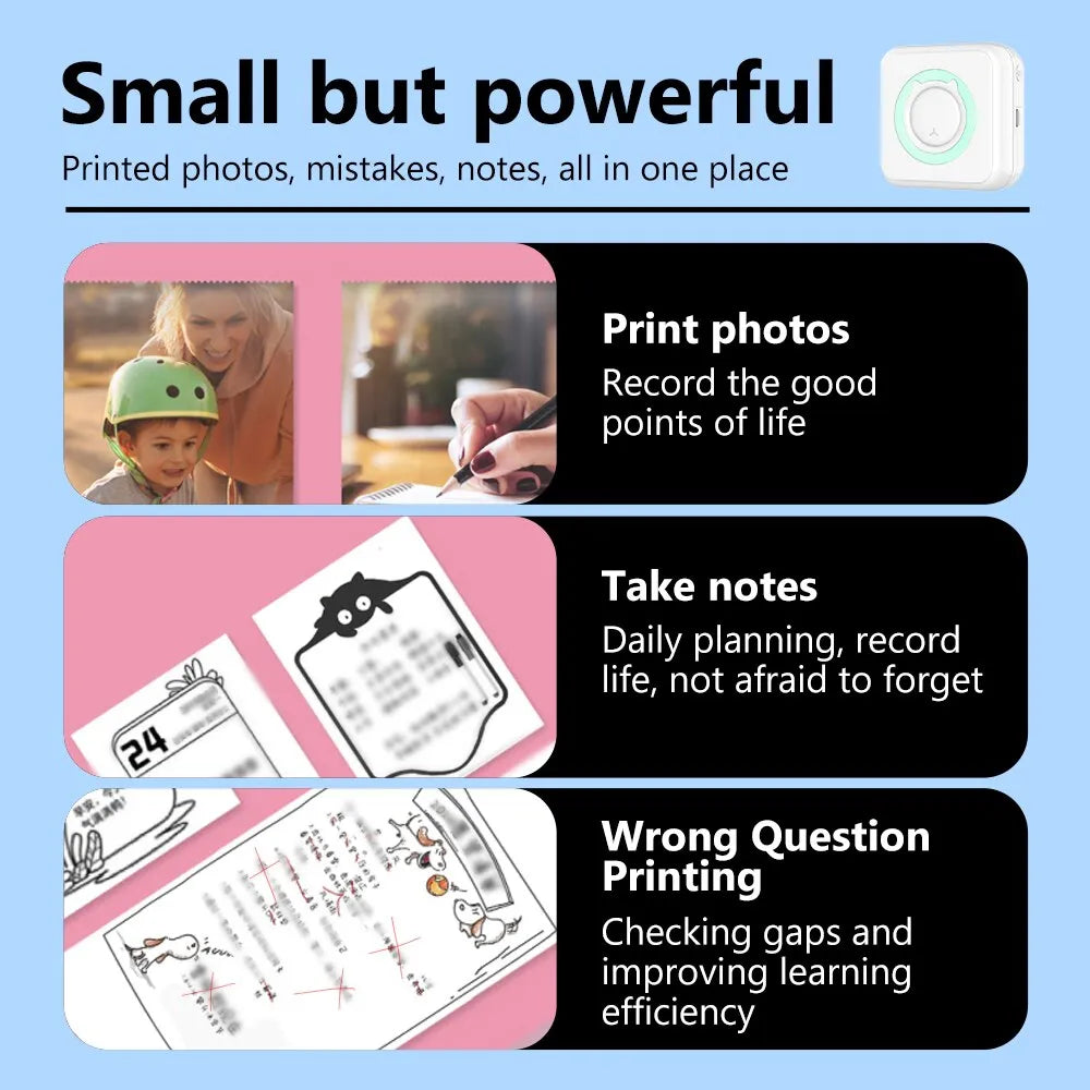 Mini Printer Portable Thermal Stickers-Tay's Goodies
